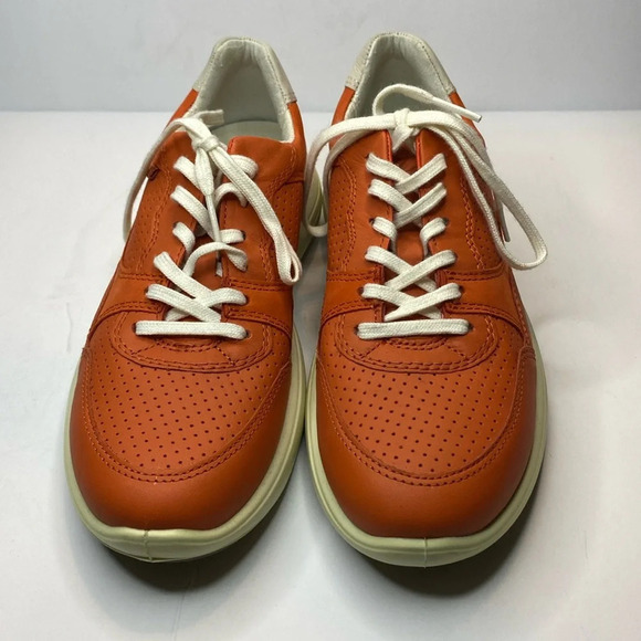 Ecco Shoes - NWOT Ecco Orange Leather Soft 7 Lace Up Sneaker